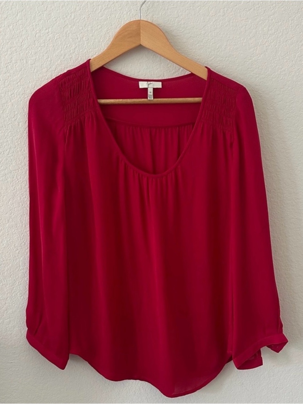 Joie Scoop Neck Silk Blouse - Medium